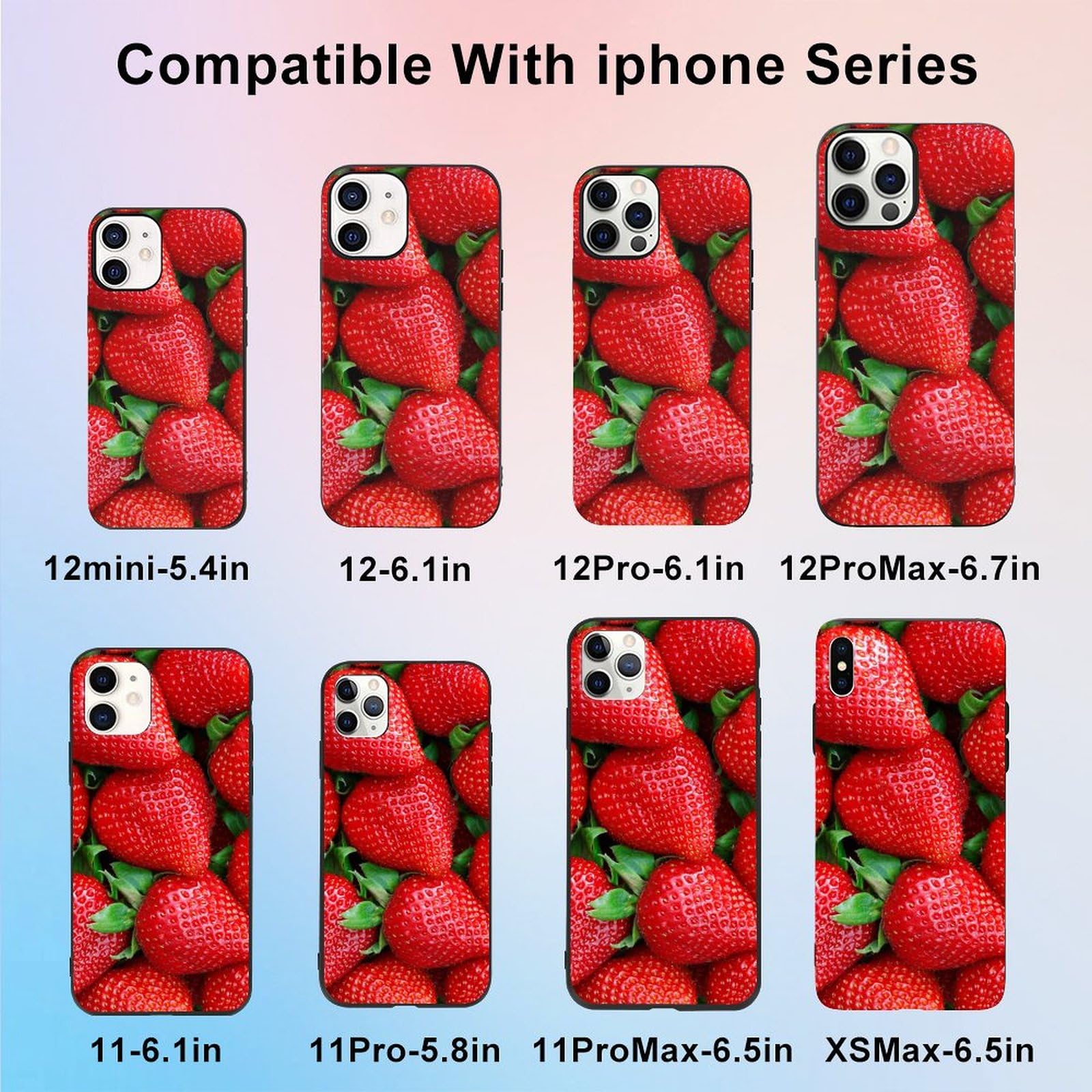 Amazon.co.jp: iPhone 15 ケース イチゴ柄 いちご 苺 iPhone 15 用